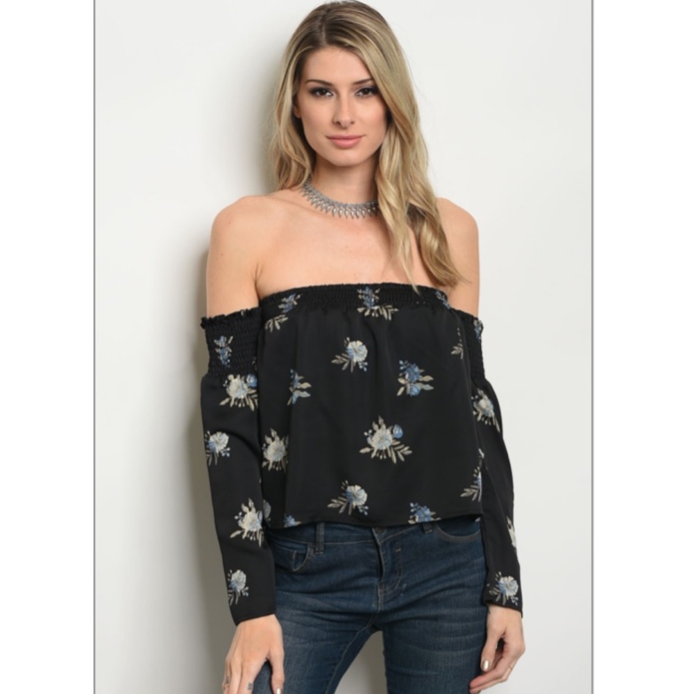 Off Shoulder Tunic Blouse